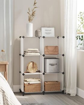 Six Cube Storage Unit Modular Plastic Organiser, 9 of 12