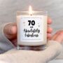 70 And Absolutely Fabulous 70th Birthday Candle, thumbnail 1 of 5