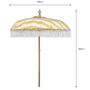 Sunningdale Yellow Striped Teak Parasol, thumbnail 7 of 9