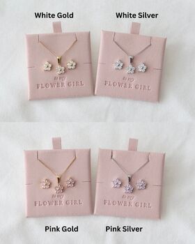 Flower Girl Necklace Bridal Party Gift, 4 of 4