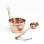 Large Hand Hammered Solid Copper Sauna Bucket And Ladle Set – Five Liters, thumbnail 2 of 5