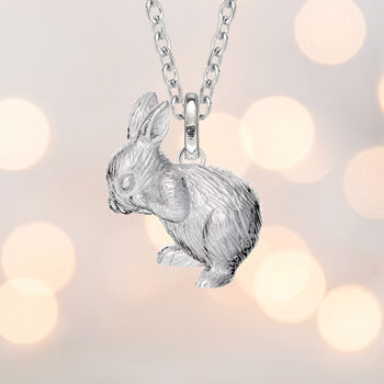 Baby Rabbit Necklace In Sterling Silver, 2 of 11