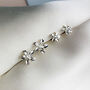 Sterling Silver Dainty Flower Stud Earrings, thumbnail 3 of 6
