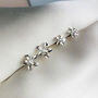 Sterling Silver Dainty Flower Stud Earrings, thumbnail 3 of 7