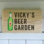 Personalised Wooden Beer Garden Sign, thumbnail 3 of 3