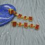 Orange Carnelian Earrings Or Aqua Chalcedony Earrings, thumbnail 5 of 12