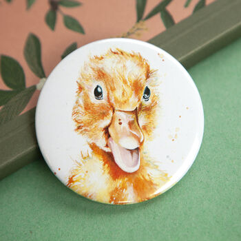 Inky Duckling Compact Pocket Mirror, 3 of 4