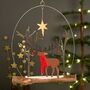 Majestic Stag With Baubles Hanging Decoration, thumbnail 1 of 2