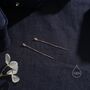 Extra Tiny Cz Starburst Threader Earrings, thumbnail 6 of 9