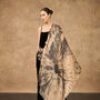 100% Mulberry Silk Scarf, Copper Black Marbling In Gift Box, thumbnail 1 of 12