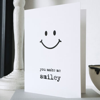 'You Make Me Smiley' Petite Card, 3 of 3