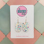 Classic Glitter Spring Drop Statement Resin Earrings, thumbnail 8 of 8