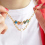 Draped Enamel Name Necklace With Star Detail, thumbnail 3 of 11