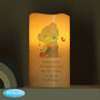 Personalised Tiny Tatty Teddy Cuddle Bug Nightlight LED Candle – Gift For Christening Or New Baby, thumbnail 2 of 5