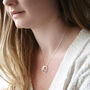 Personalised Sterling Silver Hammered Halo Necklace, thumbnail 7 of 11