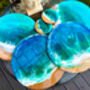 Set Of Four Circular Bamboo Placemats And Coasters, thumbnail 3 of 9