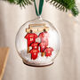 Personalised 3D Wooden Family Football Shirts Bauble, thumbnail 1 of 5