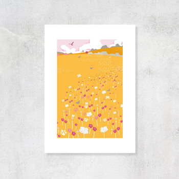 Butterfly Meadows A4 Art Print In Frame, 3 of 4