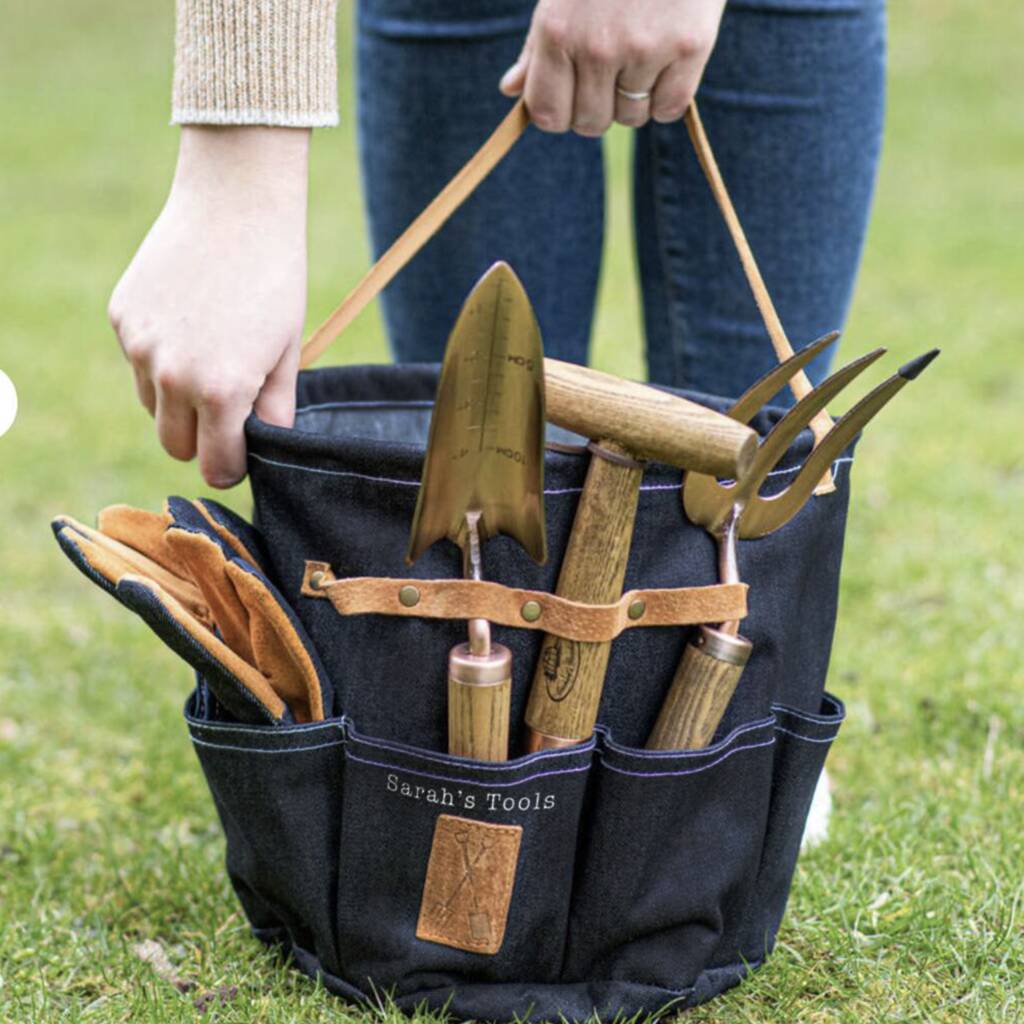 Personalised Denim Garden Holdall Tool Bag, 1 of 4