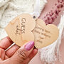 Personalised Pregnancy Announcement Heart Decoration, thumbnail 2 of 5