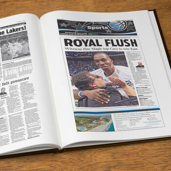 Orlando Magic Personalised Nba Basketball Gift Newspaper Book, 10 of 12