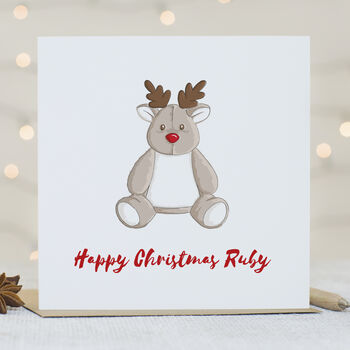 Personalised Christmas Reindeer Soft Toy, 3 of 3