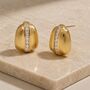 Modern Crystal Studs 18k Gold Plated Waterproof Earrings, thumbnail 1 of 3