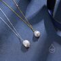 Sterling Silver Delicate Genuine Baroque Pearl Pendant Necklace, thumbnail 6 of 10