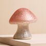 Small Pink Glass Mushroom Light, thumbnail 3 of 5