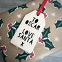 Personalised Wooden Santa Christmas Present Tag, thumbnail 1 of 2