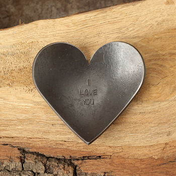 Decorative Iron Heart Dish, Hand Forged With Smooth Finish, 2 of 10