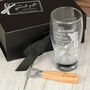 Personalised 'Now I work for my wife' Retirement Pint Glass And Gift Set, thumbnail 5 of 7