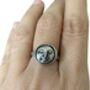 Moon Face Sterling Silver Adjustable Ring, thumbnail 2 of 9