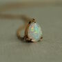 Opal Teardrop Pendant Necklace, thumbnail 3 of 5