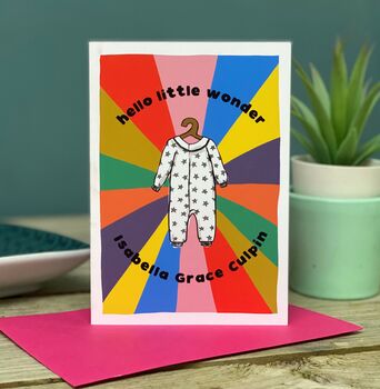 New Baby Card 'Hello Little Wonder', 2 of 5