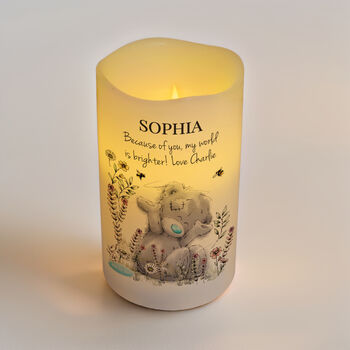 Personalised Me To You Floral LED Candle, 2 of 5