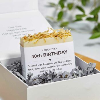 Personalised 40th Birthday Soap Gift, 3 of 5