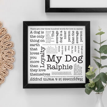 Dog Lover Gift 'My Dog' Quotes Print, 2 of 6