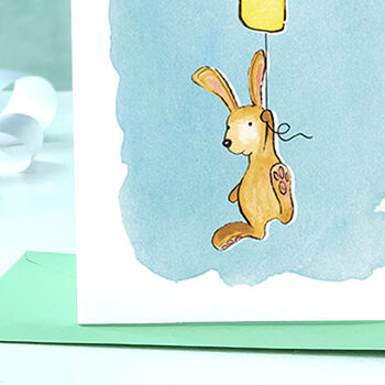 Rabbit First Birthday Card, 2 of 8