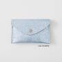 Blue Leather Coin And Card Envelope Purse, thumbnail 3 of 8