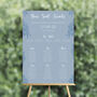Dusty Blue Table Plan With Flowers, thumbnail 1 of 4