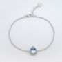 Blue Topaz 925 Sterling Silver Pear Drop Bracelet, thumbnail 3 of 5