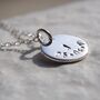 Personalised Handstamped Initial And Date Disc Necklace, thumbnail 3 of 12