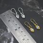 Rainbow Moonstone Teardrop Earrings: Silver Or Gold, thumbnail 9 of 9