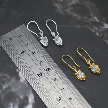 Rainbow Moonstone Teardrop Earrings: Silver Or Gold, 9 of 9