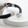 Personalised Men's Leather ID Bracelet, thumbnail 6 of 10
