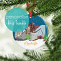 Personalised Manchester Skyline Xmas Bauble, thumbnail 1 of 4