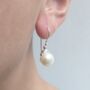 Granulated Textured White Pearl Drop, thumbnail 2 of 3