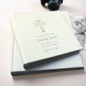 Personalised Silver Cross Square Photo Album, 2 of 7