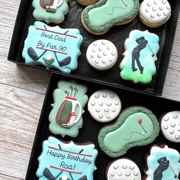 Personalised Biscuit Gift Box For Golfers, 9 of 9